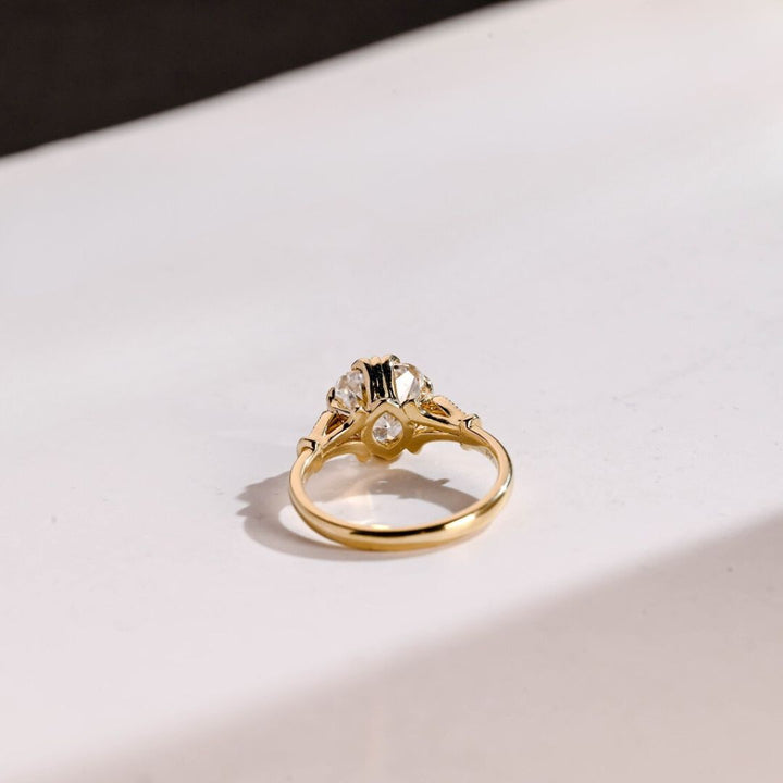 Moissanite 4.12 CT Cushion Cut Diamond Victorian Anniversary Ring