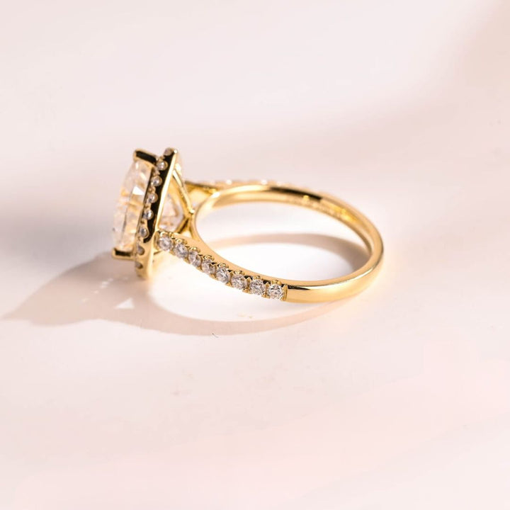 Moissanite 4.76 CT Heart Cut Diamond Brutalist Anniversary Ring