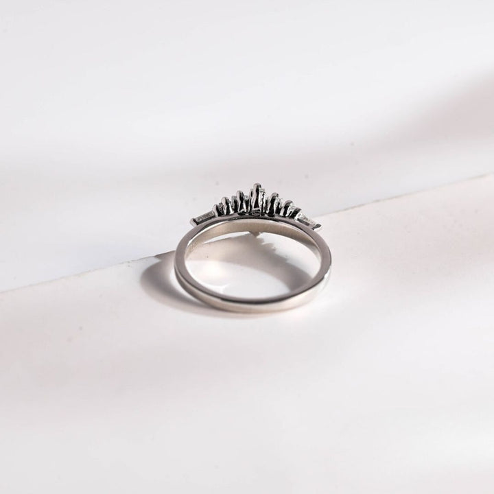 Moissanite 2.40 CT Baguette Cut Diamond Art Nouveau Wedding Ring