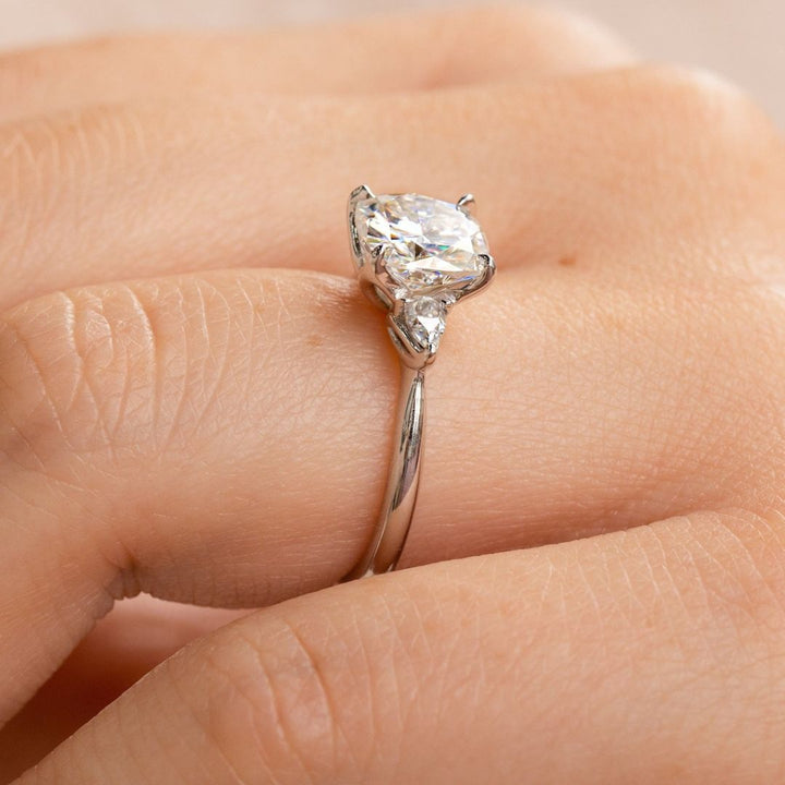 Moissanite 3.88 CT Cushion Cut Diamond Art Deco Engagement Ring