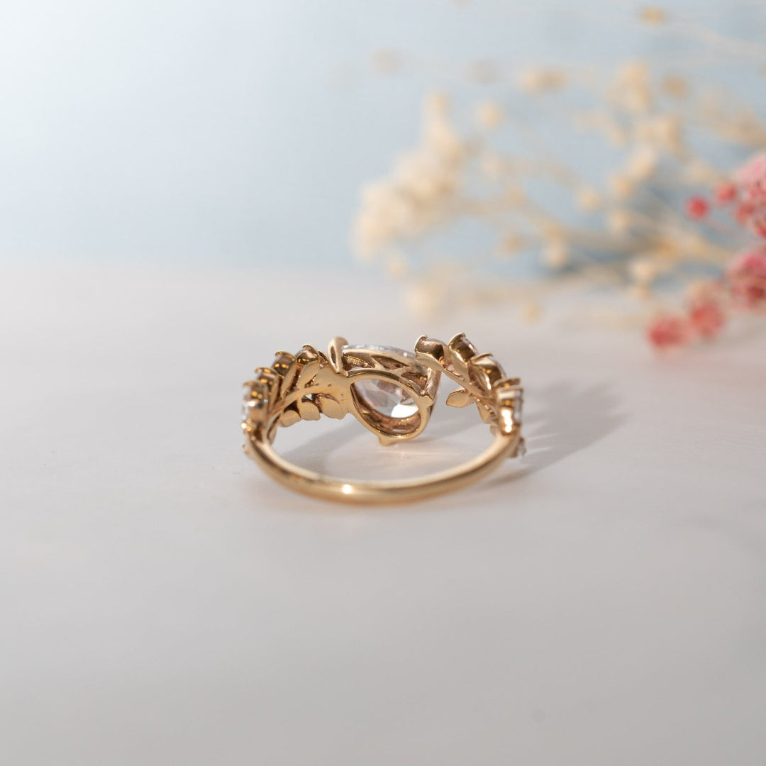 maquise moissanite diamond ring
