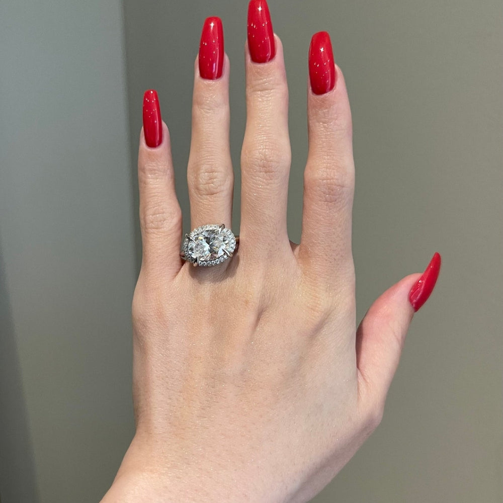 moissanite oval diamond ring