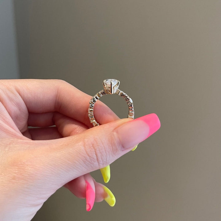 hidden halo diamond ring