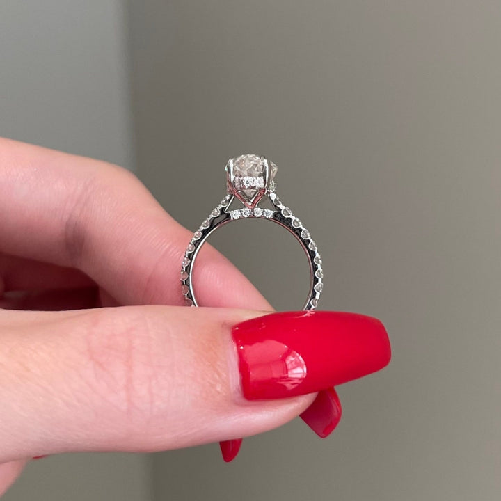 Marquise moissanite ring