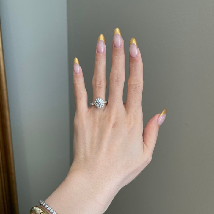 Edwardian engagement ring round diamond