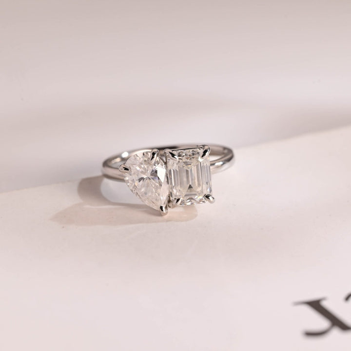 Twin diamond ring