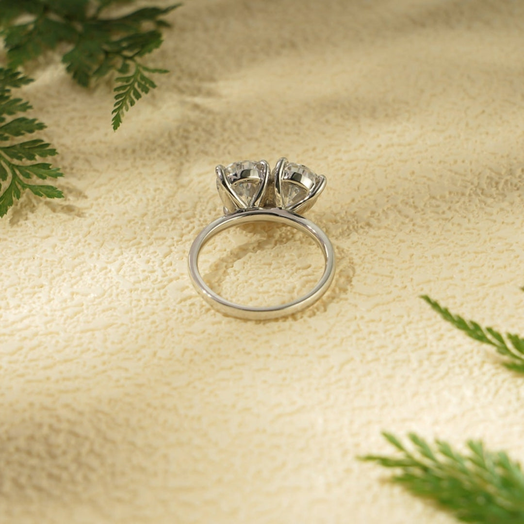 Twin pear diamond ring