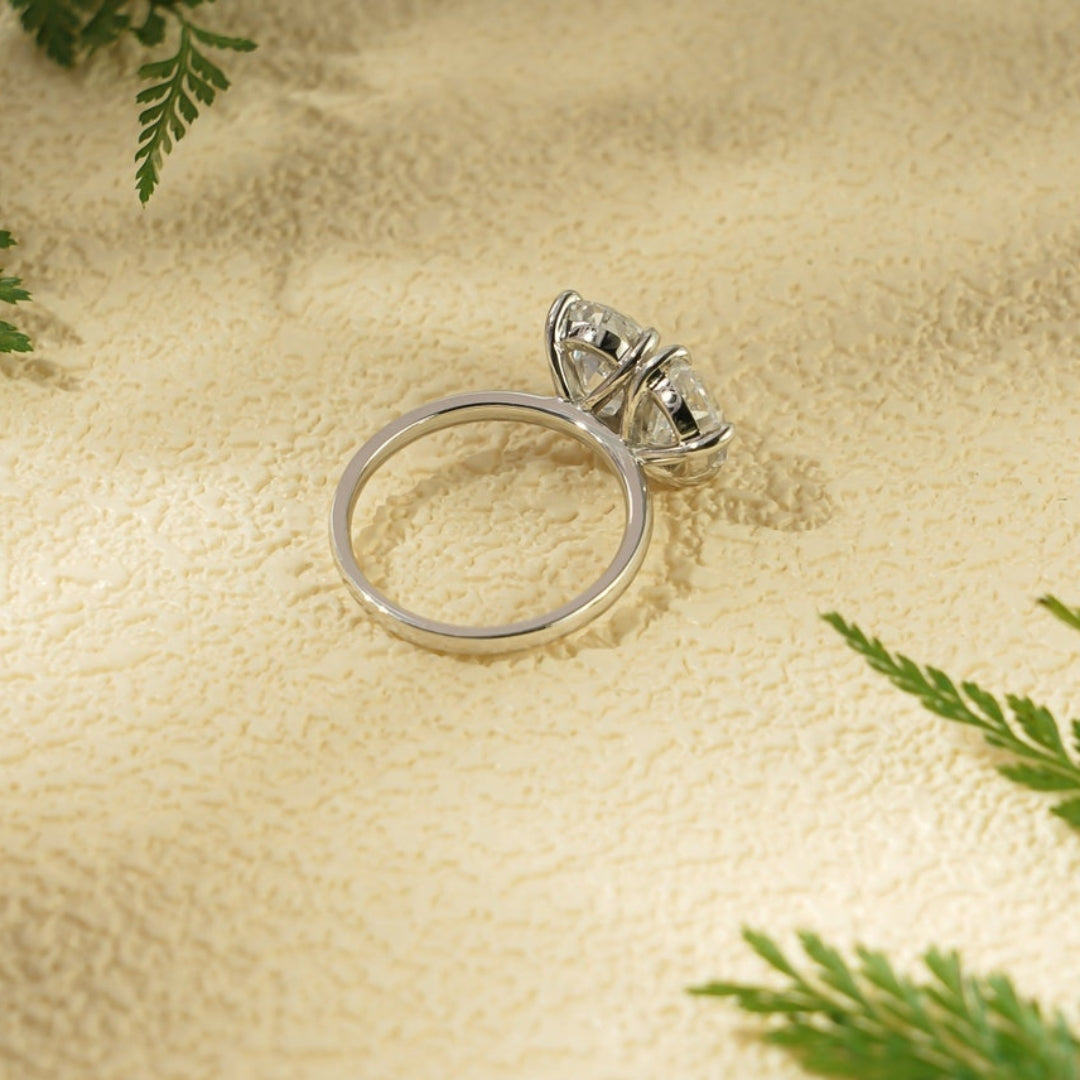 Two pear engagement ring