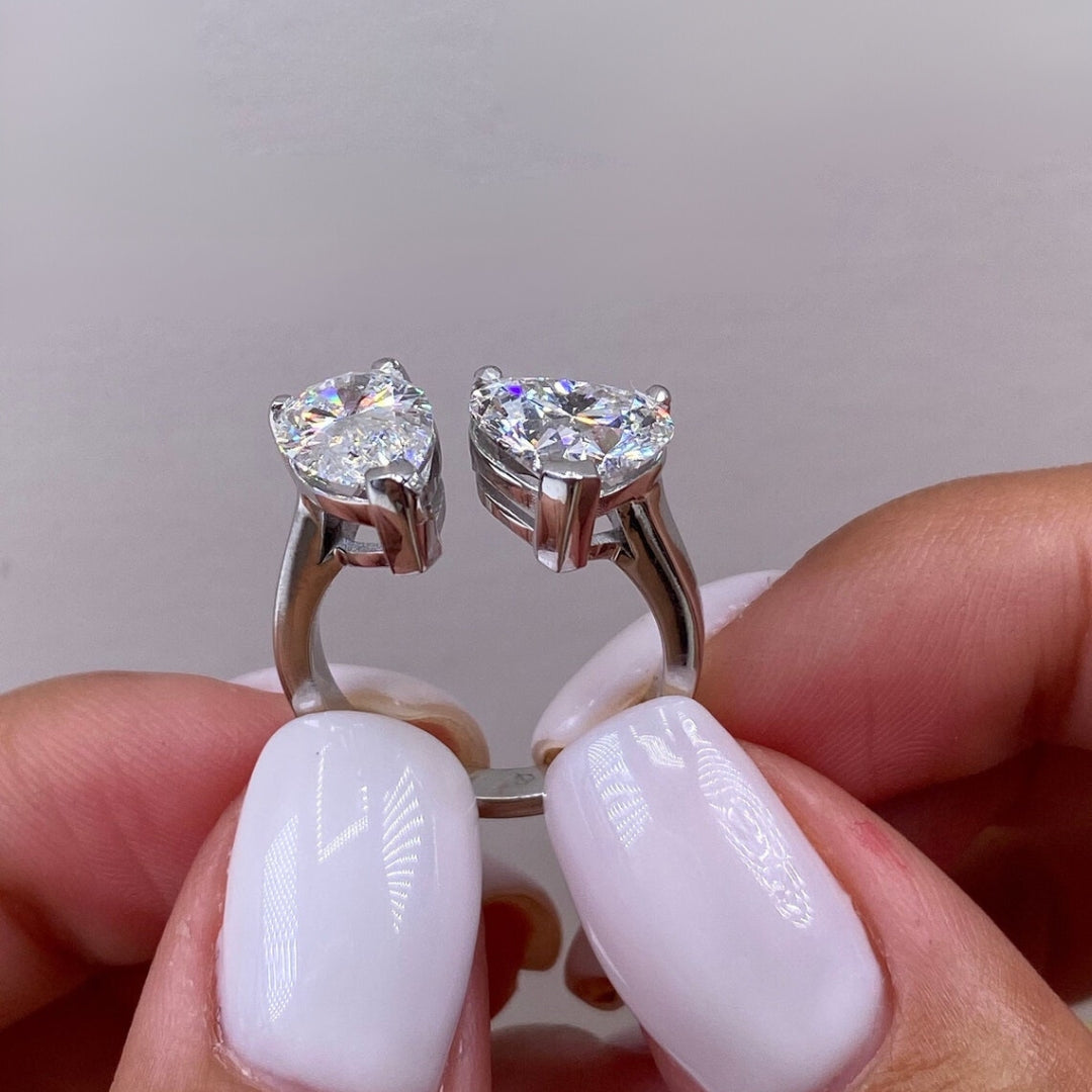 White diamond white gold ring