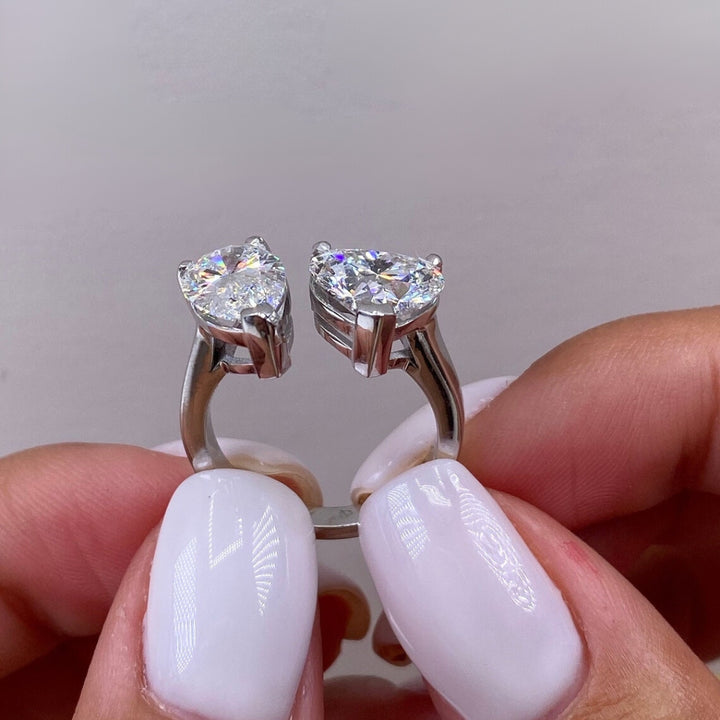 White diamond white gold ring
