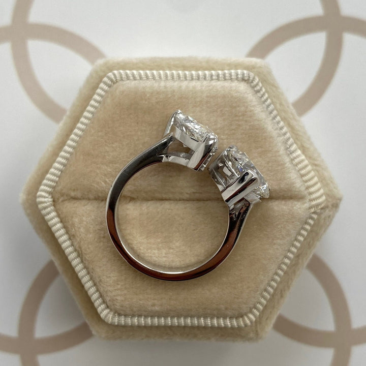 Pear with heart diamond ring