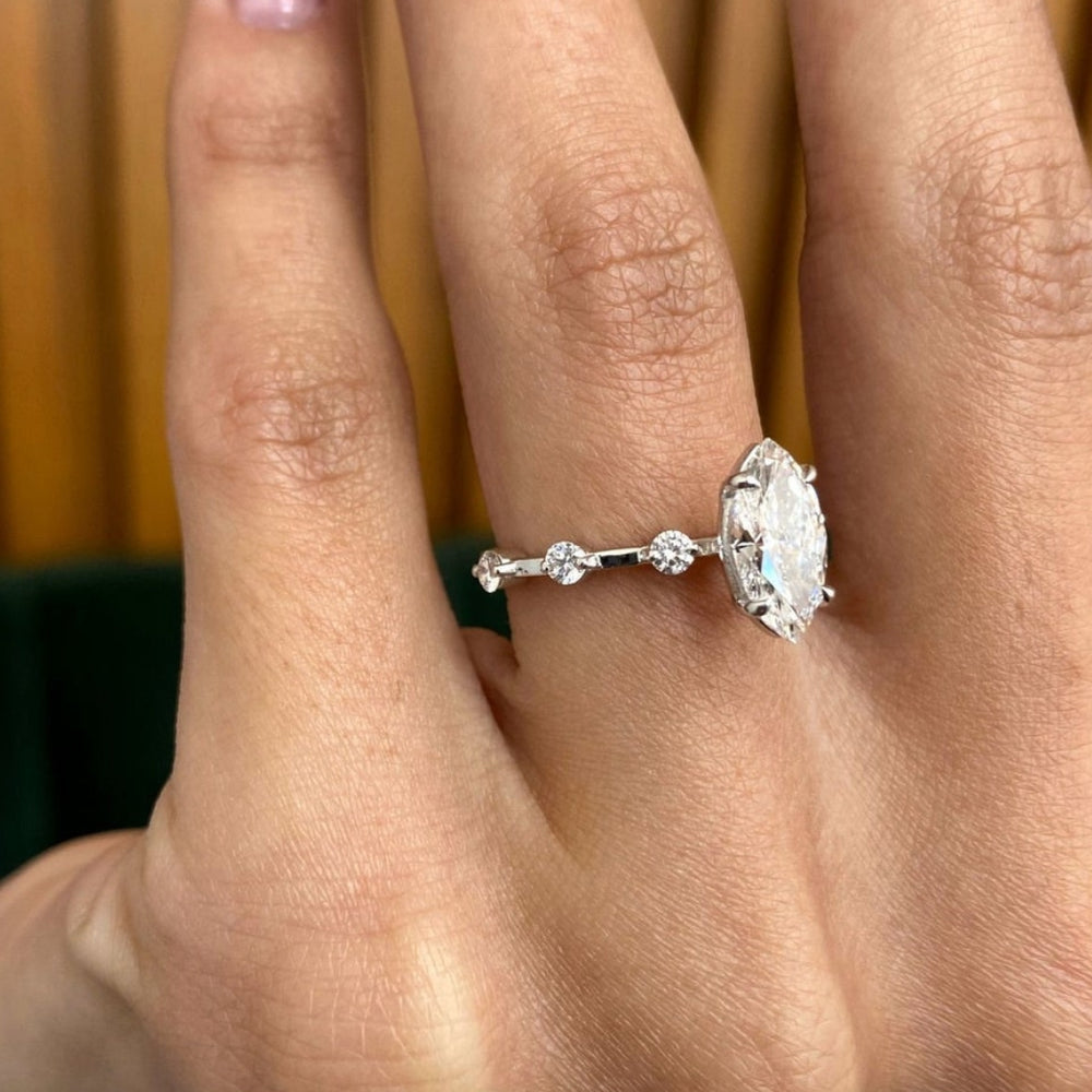 Marquise engagement ring