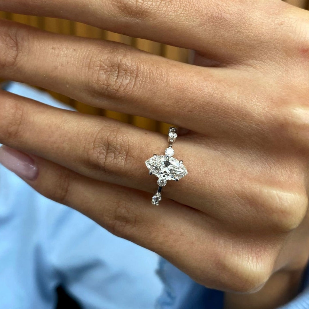 Modern marquise ring