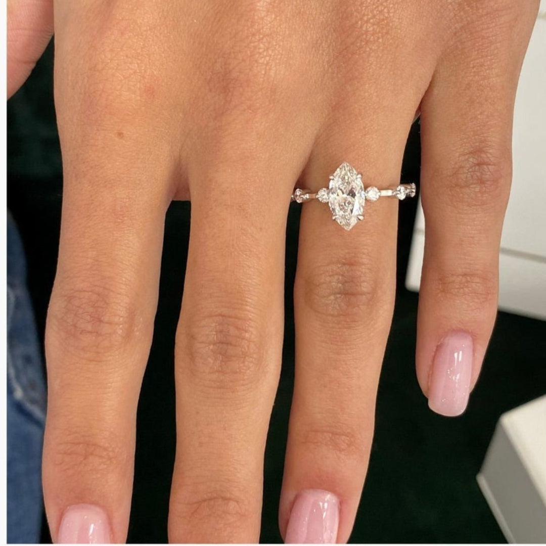 Marquise engagement ring