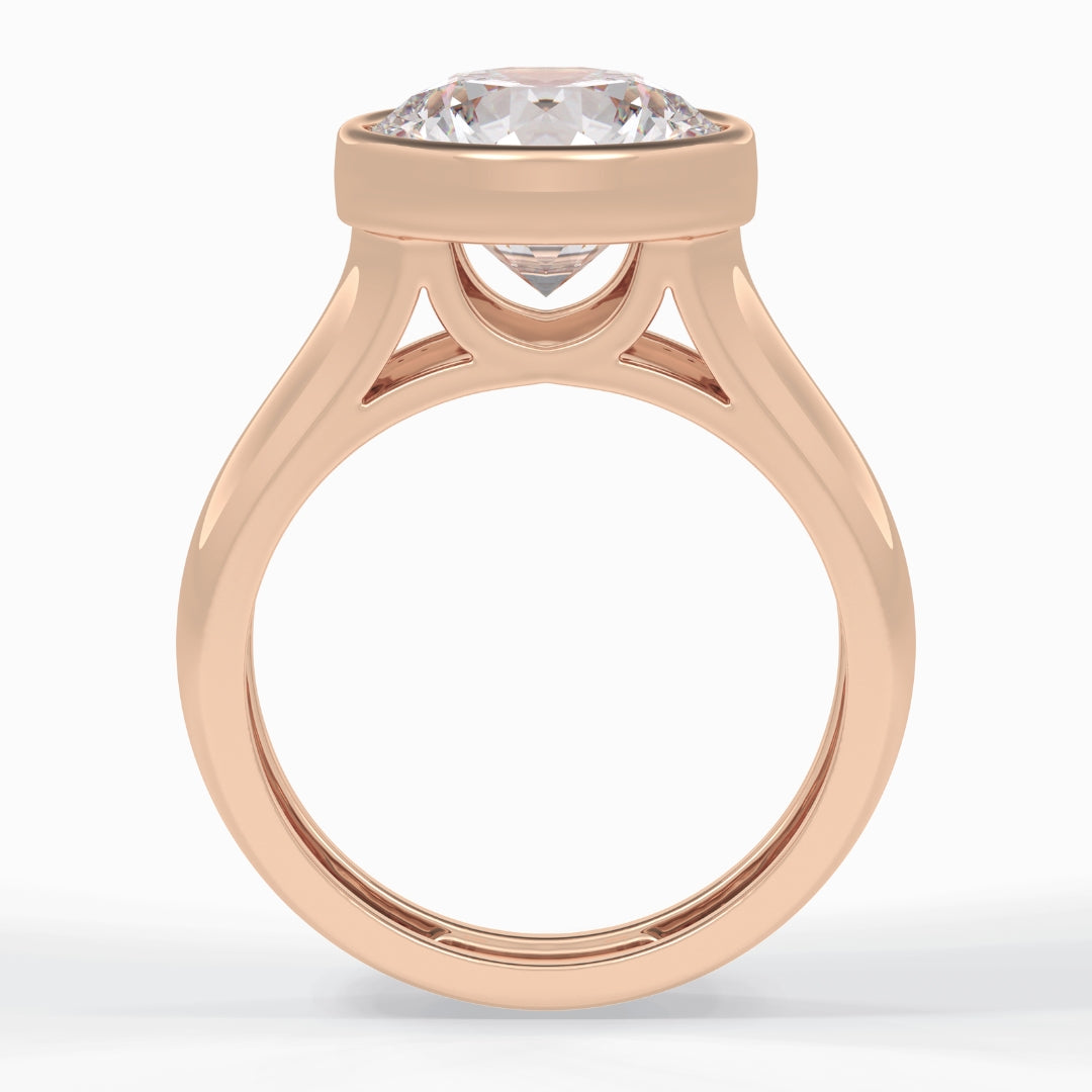 Lab Grown 3.60 CT Round Cut Diamond Art Deco Engagement Ring