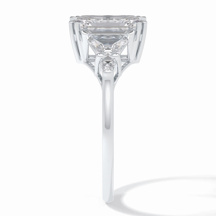 Lab Grown 1.90 CT Emerald Cut Diamond Edwardian Engagement Ring