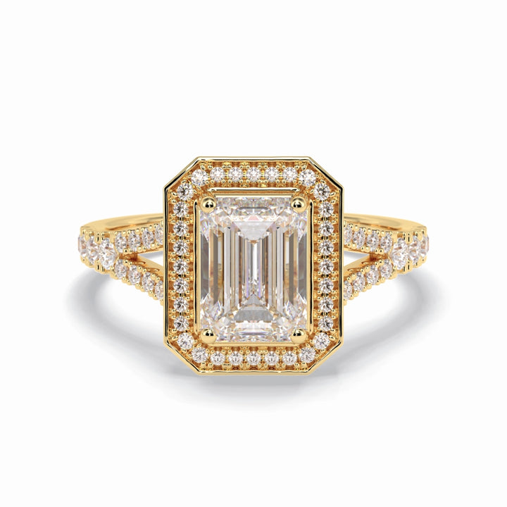 Lab Grown 2.84 CT Emerald Cut Diamond Minimalist Handmade Ring