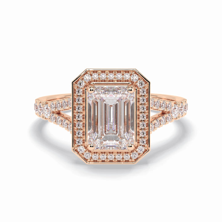 Lab Grown 2.84 CT Emerald Cut Diamond Minimalist Handmade Ring