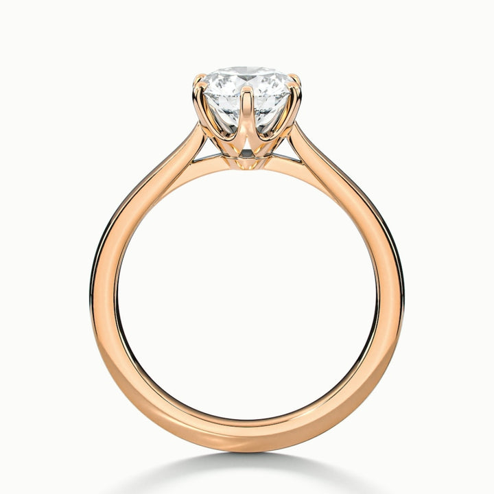 Lab Grown 2.00 CT Round Cut Diamond Mid-Century Anniversary Ring