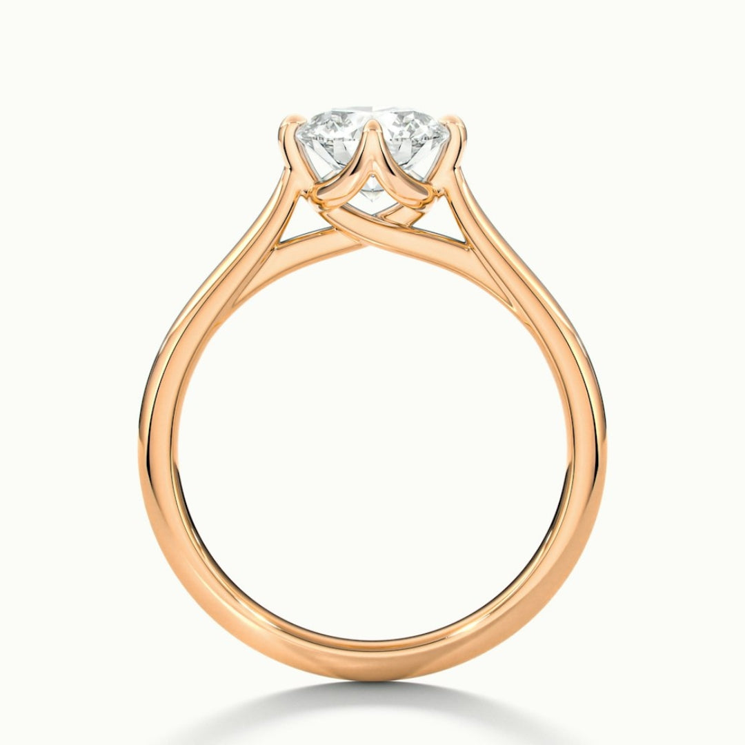 Lab Grown 1.50 CT Round Cut Diamond Brutalist Handmade Ring