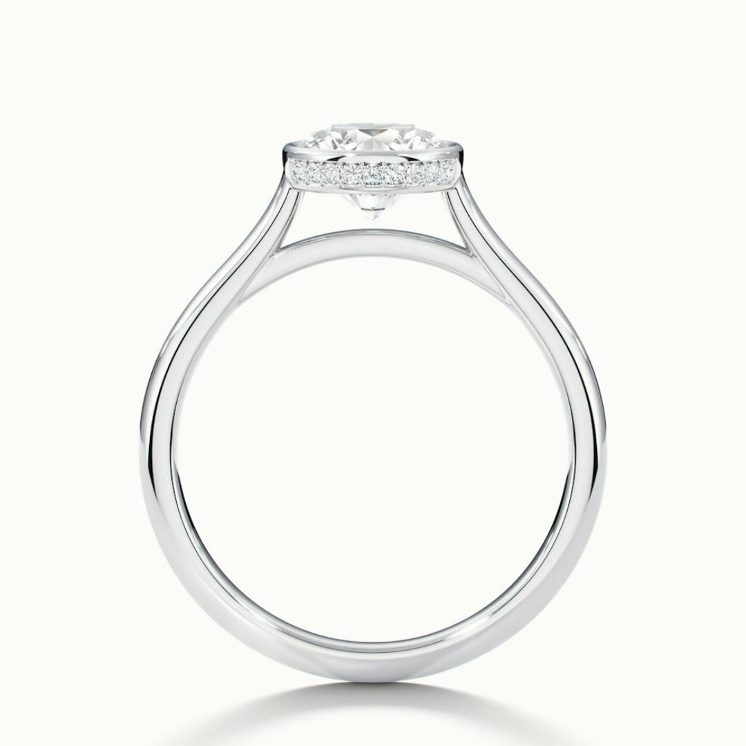 Lab Grown 1.52 CT Round Cut Diamond Art Deco Handmade Ring