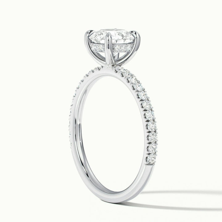 Lab Grown 2.16 CT Round Cut Diamond Art Nouveau Engagement Ring