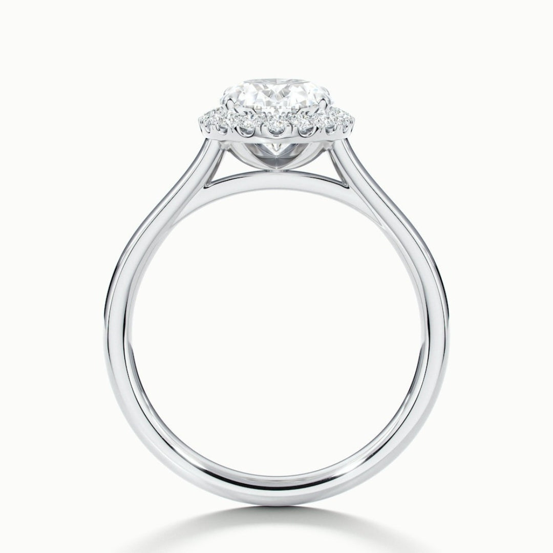Lab Grown 3.00 CT Oval Cut Diamond Minimalist Anniversary Ring