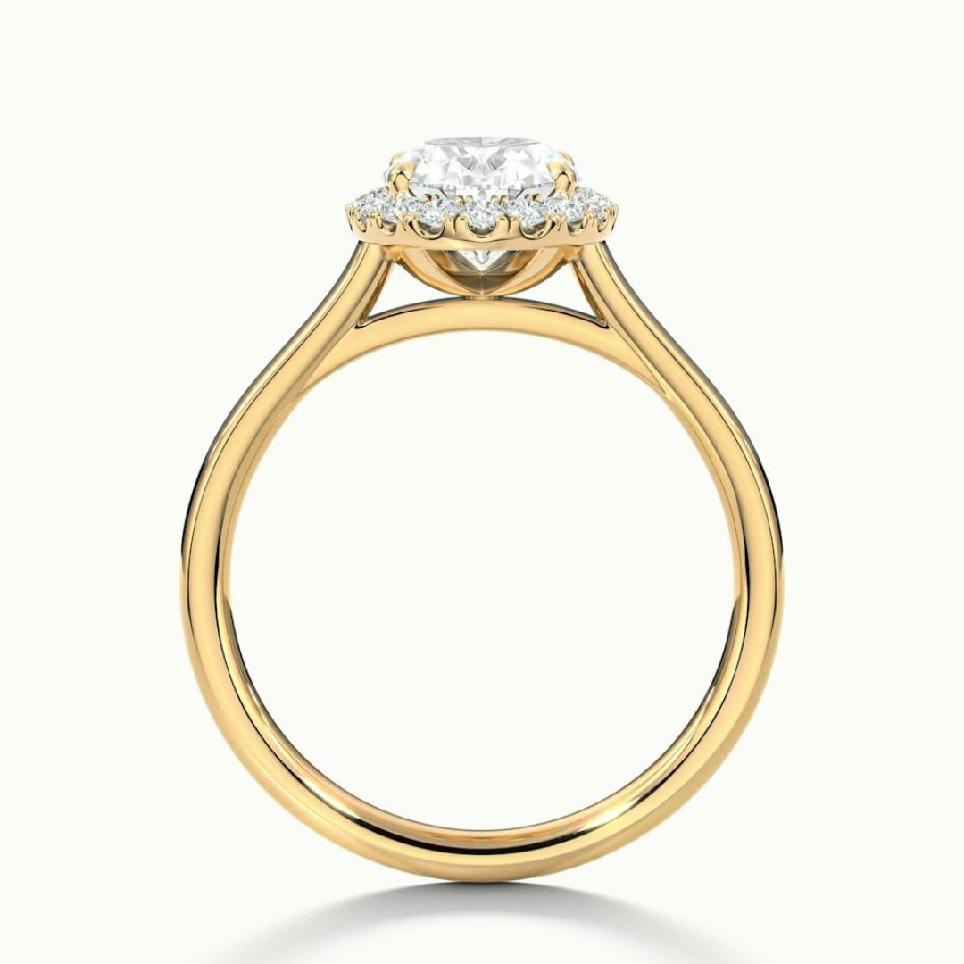 Lab Grown 3.00 CT Oval Cut Diamond Minimalist Anniversary Ring