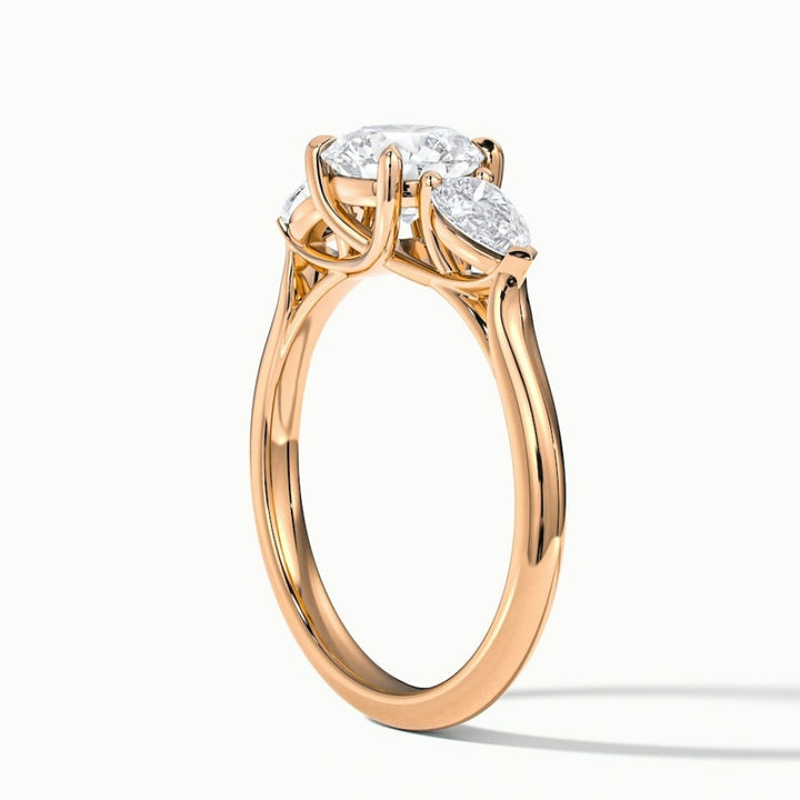 Lab Grown 3.00 CT Round Cut Diamond Edwardian Wedding Ring