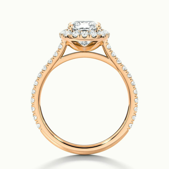 Lab Grown 2.26 CT Cushion Cut Diamond Avant Garde Engagement Ring