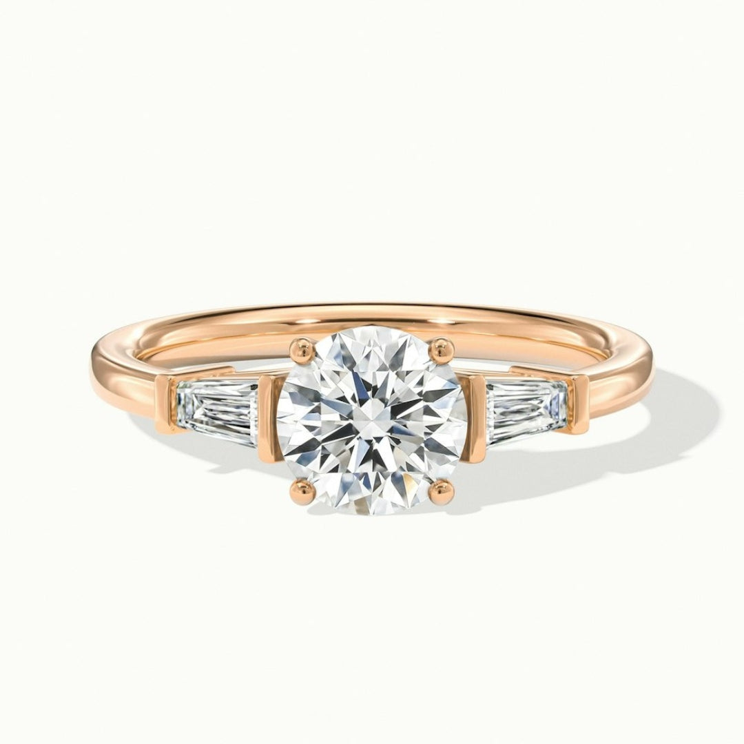 Lab Grown 2.00 CT Round Cut Diamond Boho & Hippie Wedding Ring
