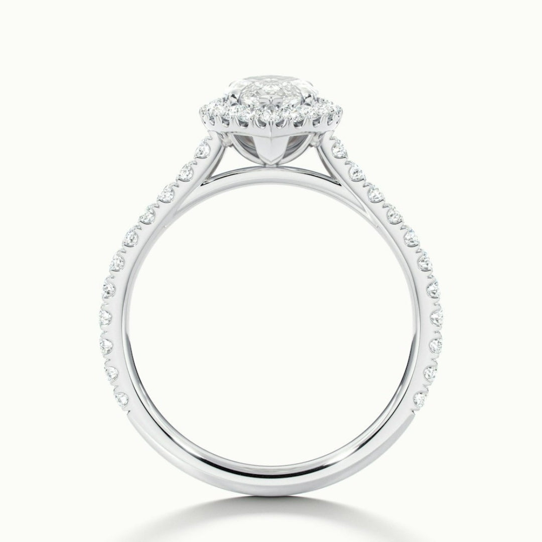 Lab Grown 3.20 CT Marquise Cut Diamond Minimalist Engagement Ring