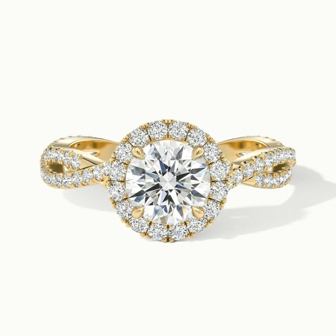 Lab Grown 2.65 CT Round Cut Diamond Victorian Wedding Ring