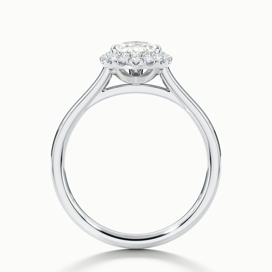 Lab Grown 1.72 CT Pear Cut Diamond Art Deco Engagement Ring