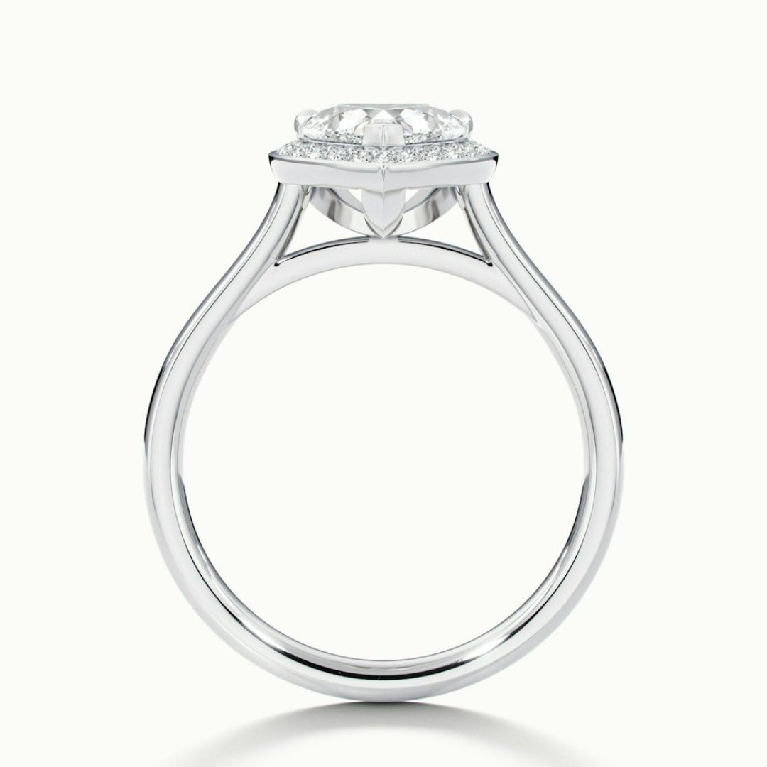 Lab Grown 2.12 CT Heart Cut Diamond Mid-Century Anniversary Ring