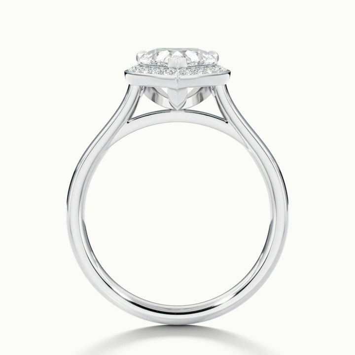 Lab Grown 2.12 CT Heart Cut Diamond Mid-Century Anniversary Ring