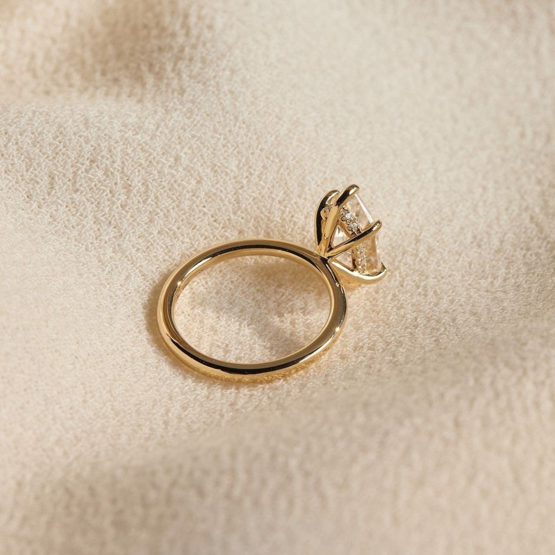 Hexagon diamond ring