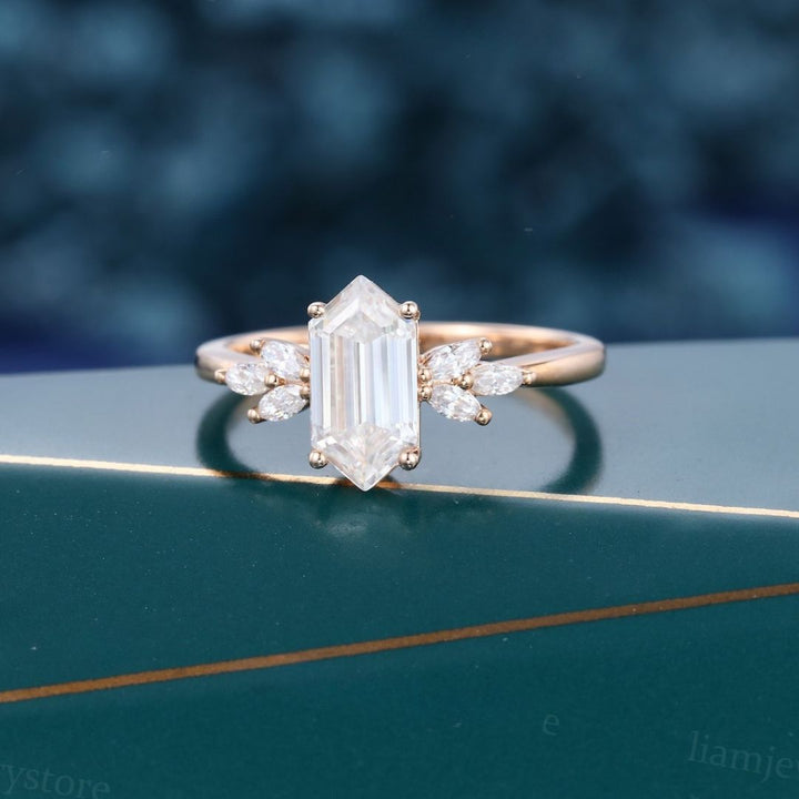 Rose gold diamond ring