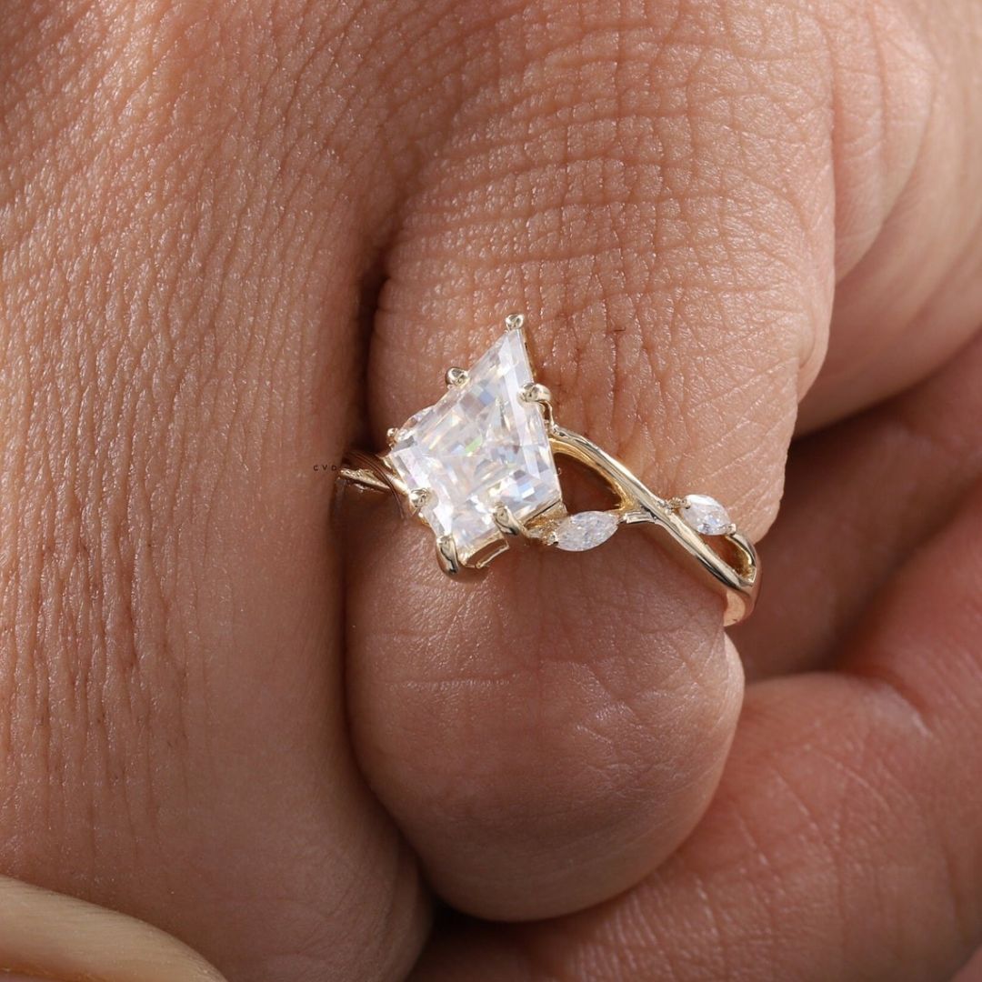 White diamond ring for women