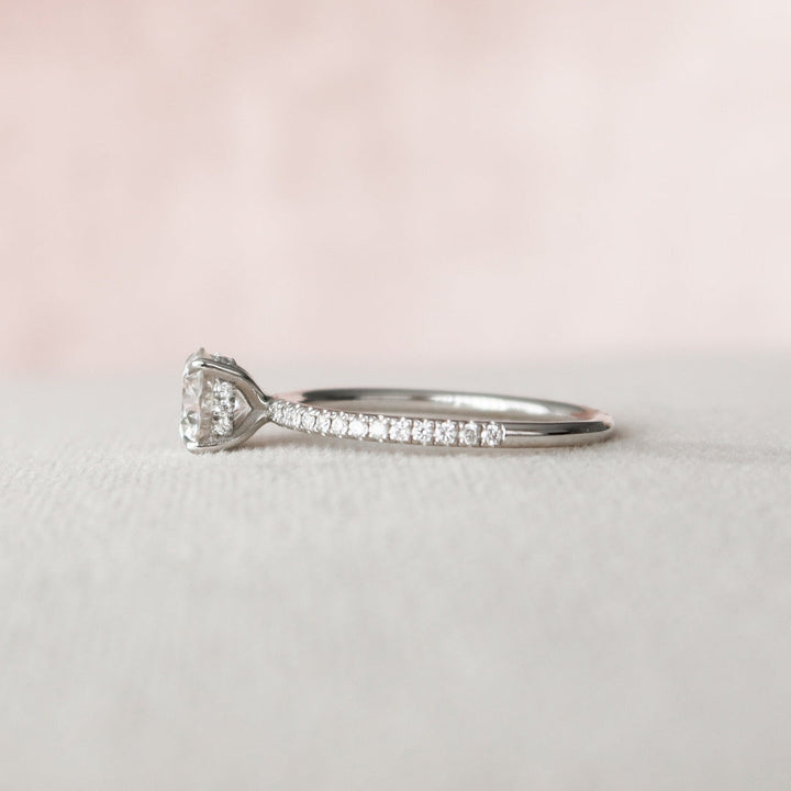 Moissanite 2.30 CT Round Cut Diamond Brutalist Wedding Ring