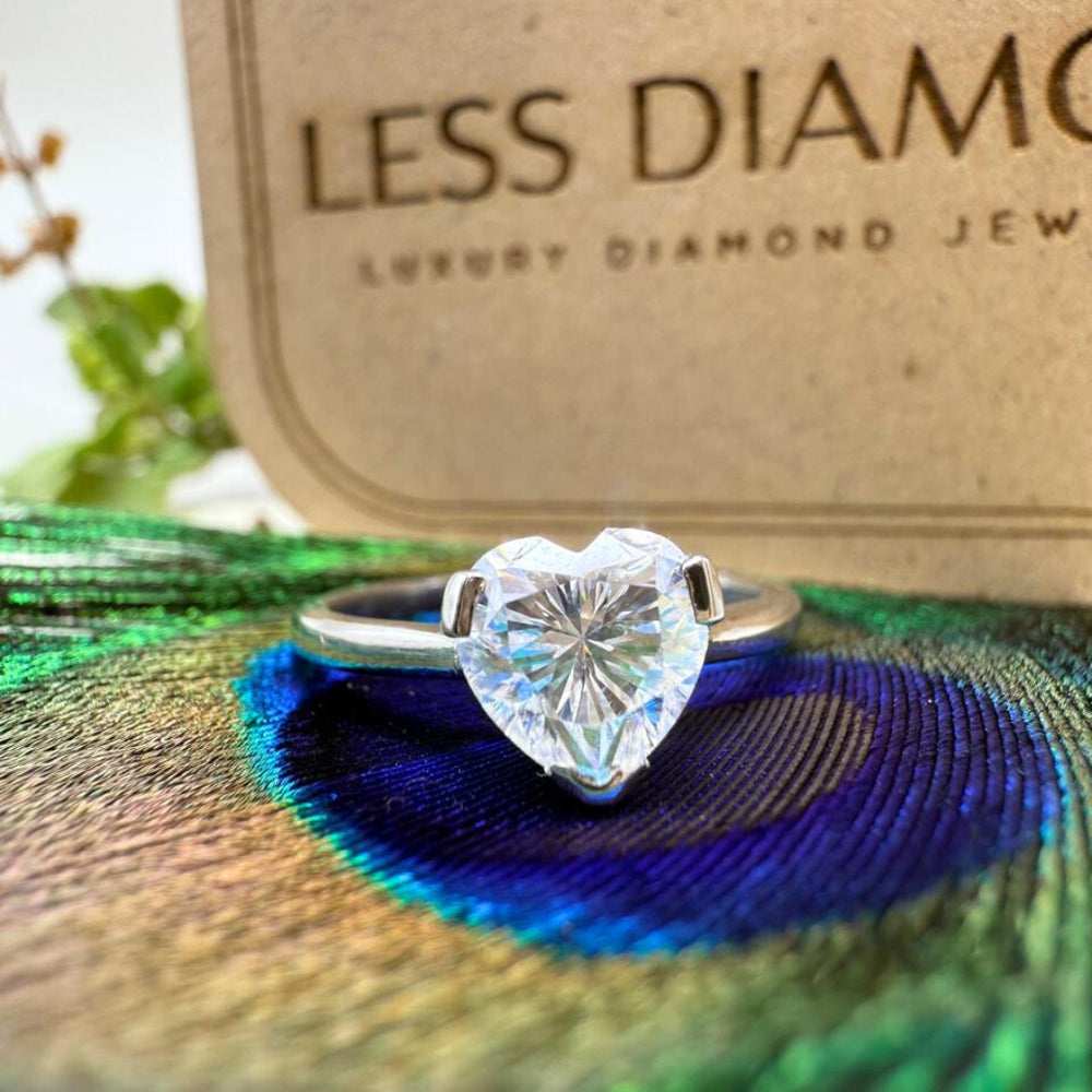 Heart cut diamond engagement ring