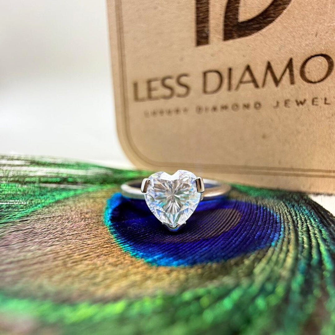 Heart shaped diamond ring