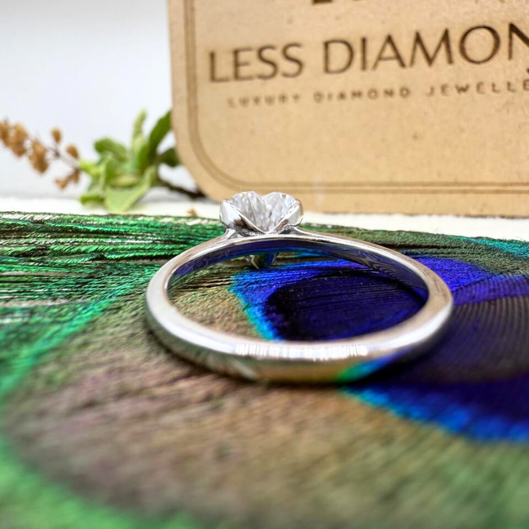 Heart diamond engagement ring