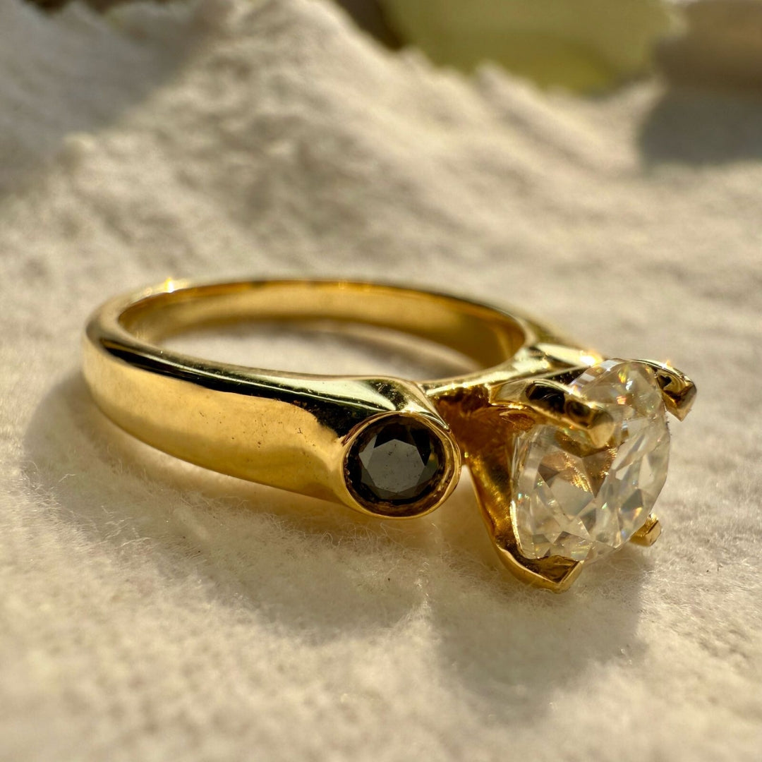 Three stone diamond ring
