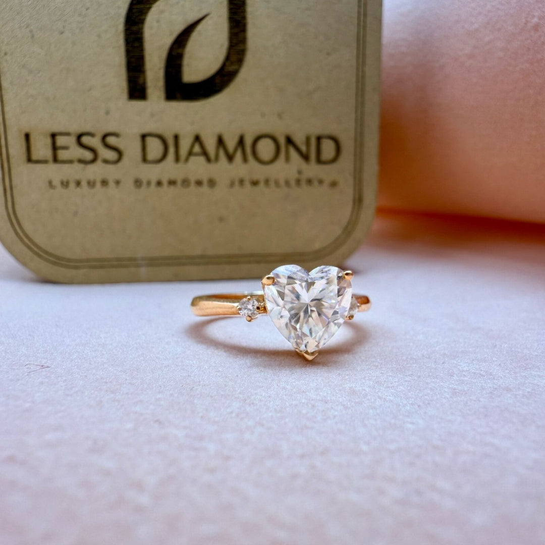 Heart shaped diamond ring