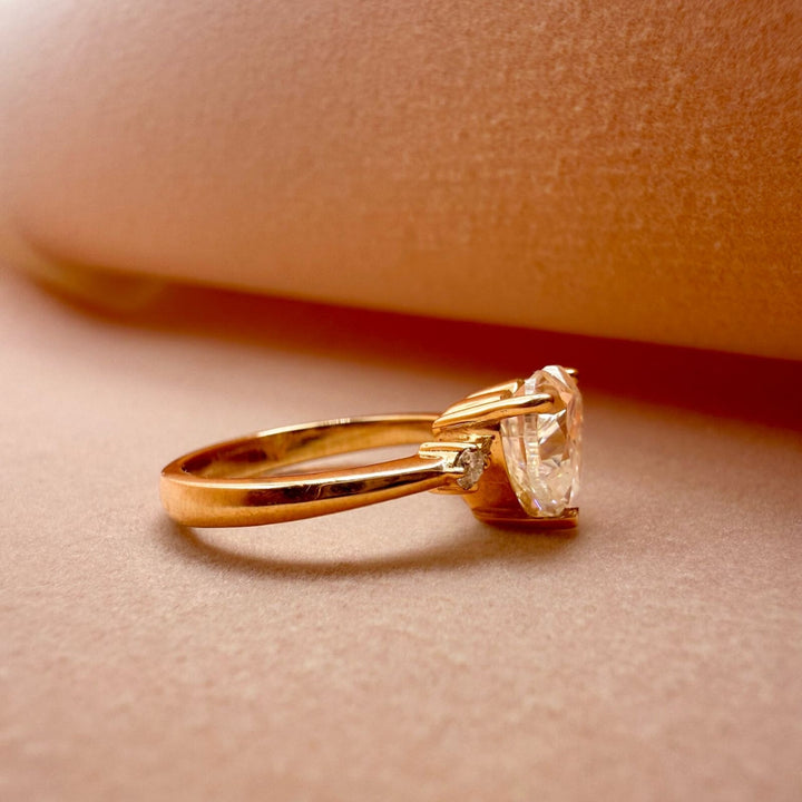 Heart shape diamond ring for women