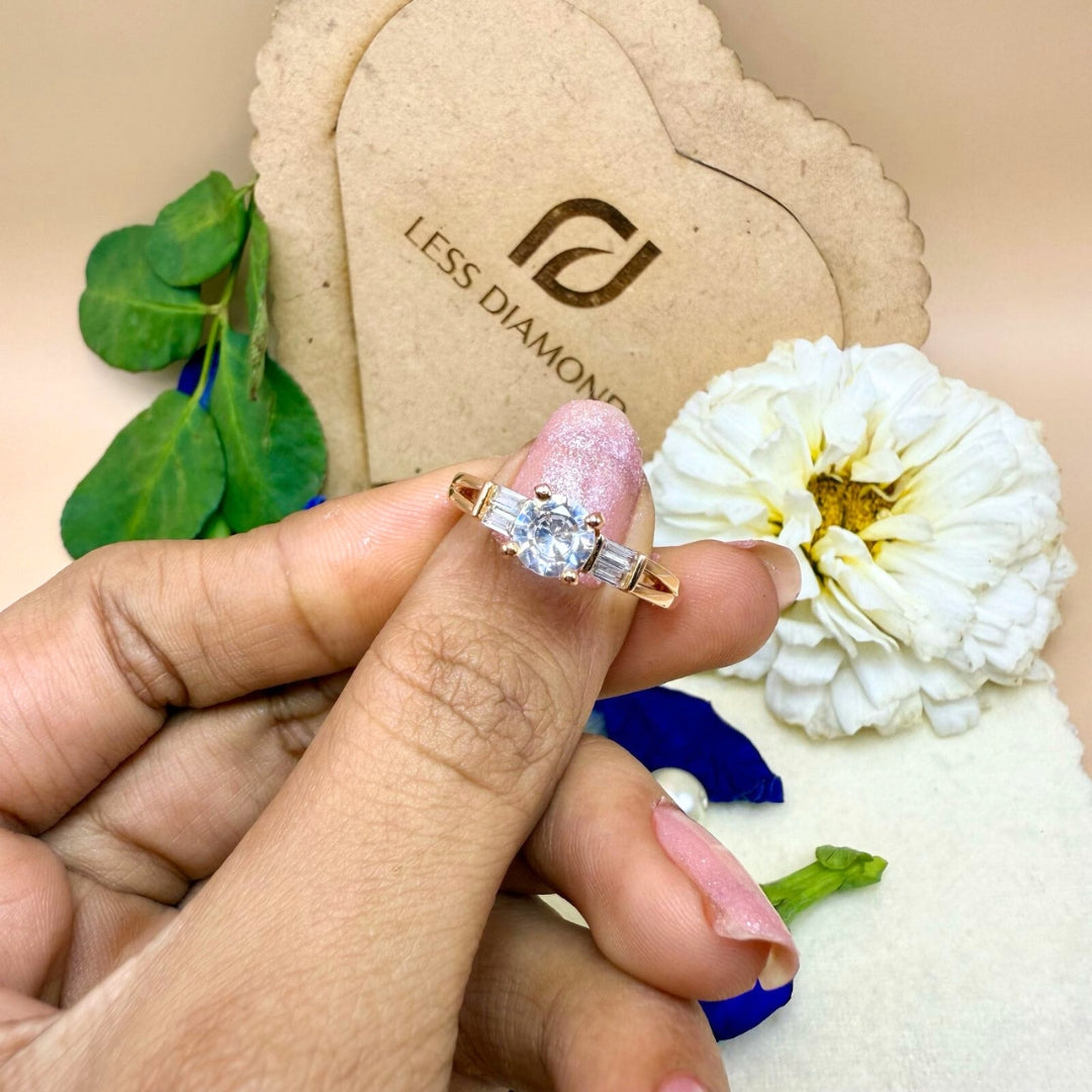 Modern round baguette setting ring