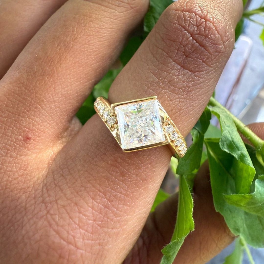 Princess cut engagement ring