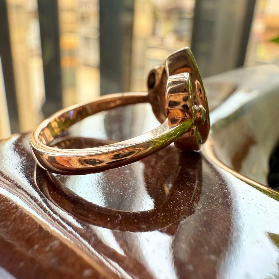 Rose gold marquise ring