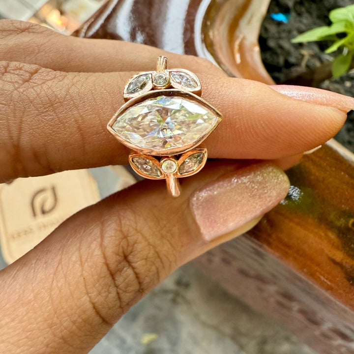 Rose gold diamond ring